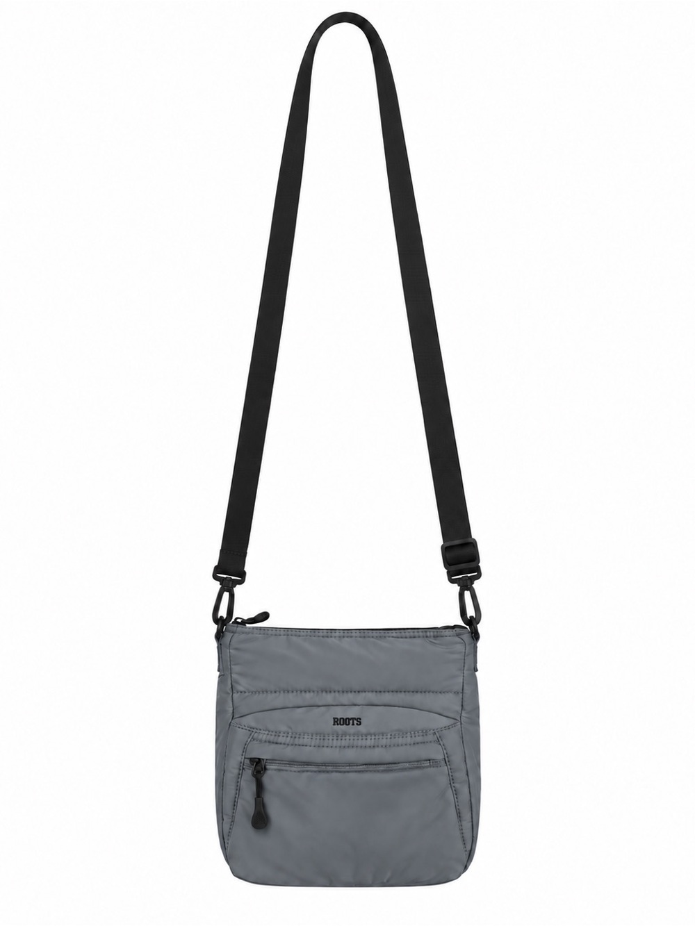 One Size Roots 73 Women’s Grey Puffer Multi-Pocket Crossbody Bag